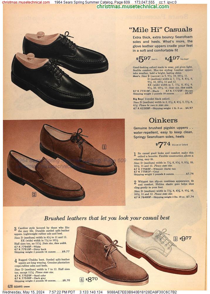 1964 Sears Spring Summer Catalog, Page 609