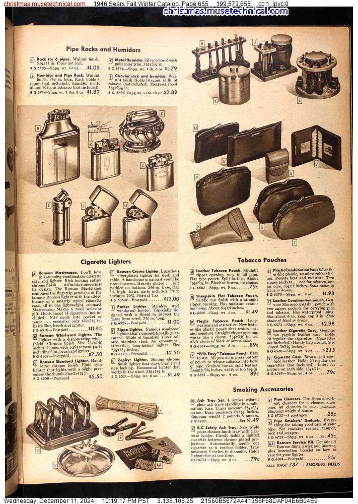 1946 Sears Fall Winter Catalog, Page 655