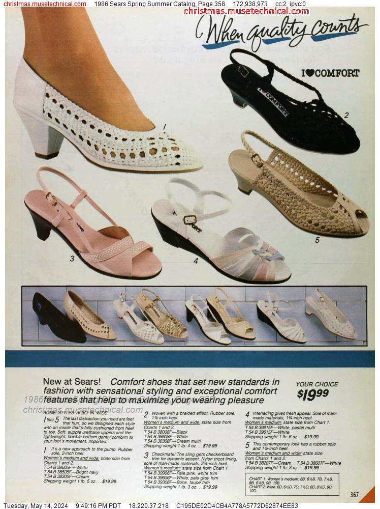 1986 Sears Spring Summer Catalog, Page 358