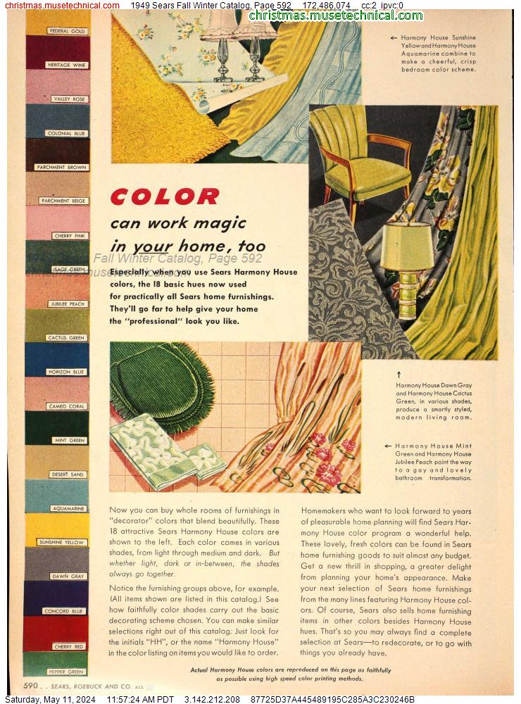 1949 Sears Fall Winter Catalog, Page 592