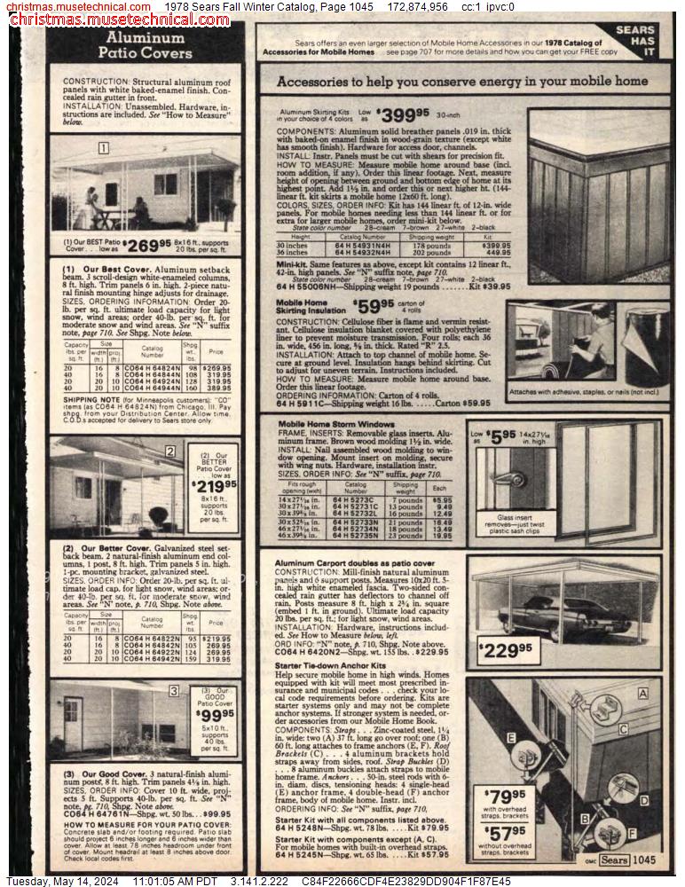 1978 Sears Fall Winter Catalog, Page 1045