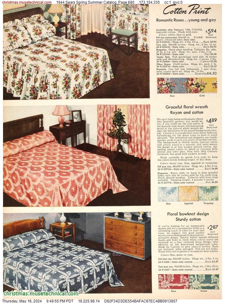 1944 Sears Spring Summer Catalog, Page 680