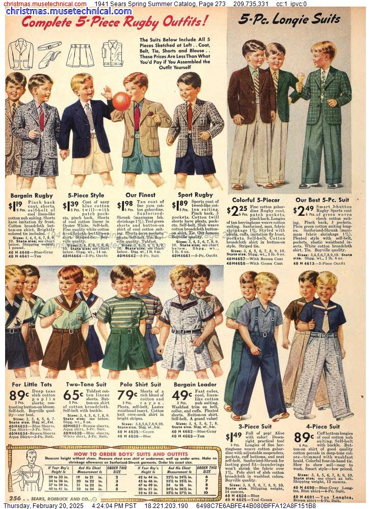 1941 Sears Spring Summer Catalog, Page 273