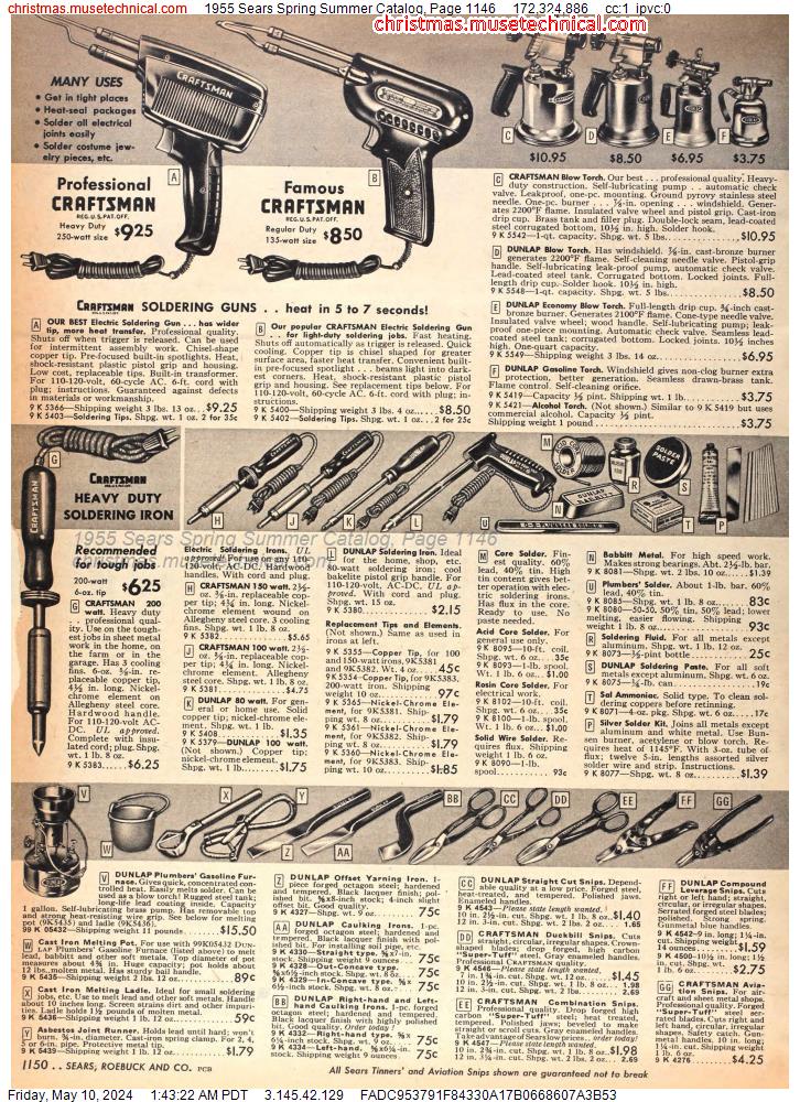 1955 Sears Spring Summer Catalog, Page 1146