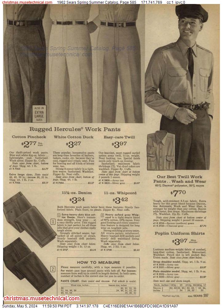 1962 Sears Spring Summer Catalog, Page 585