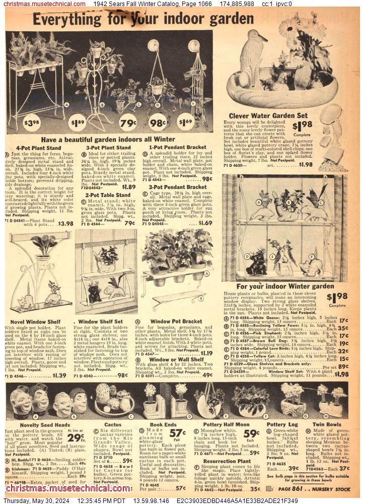 1942 Sears Fall Winter Catalog, Page 1066
