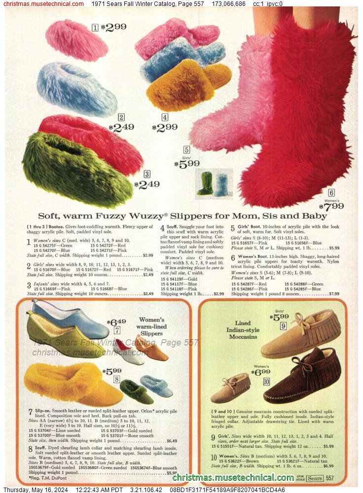 1971 Sears Fall Winter Catalog, Page 557