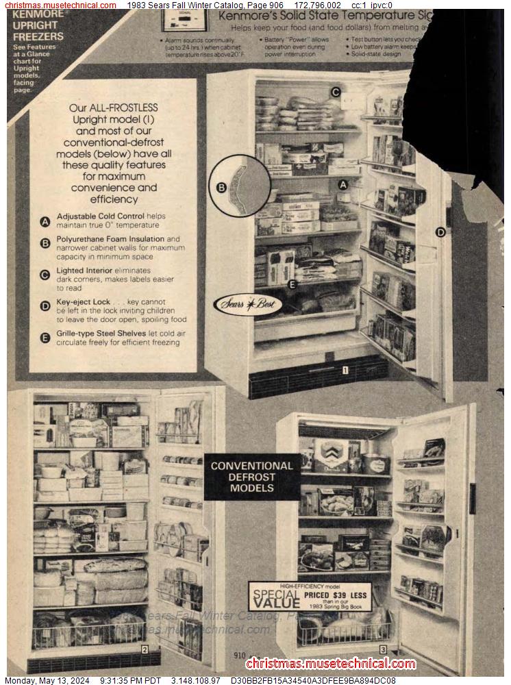 1983 Sears Fall Winter Catalog, Page 906