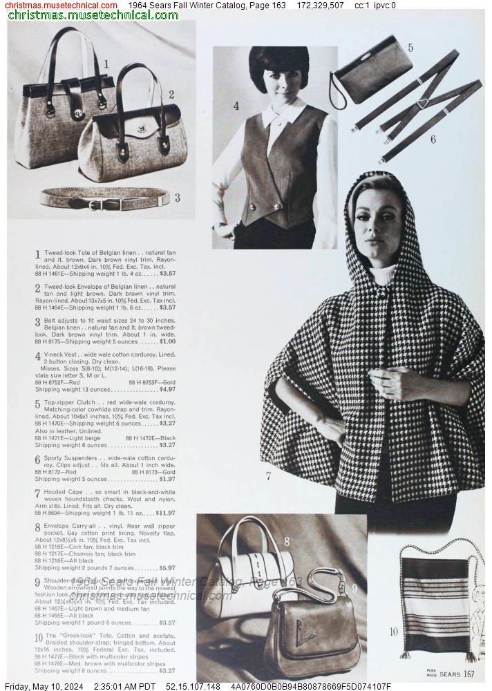 1964 Sears Fall Winter Catalog, Page 163