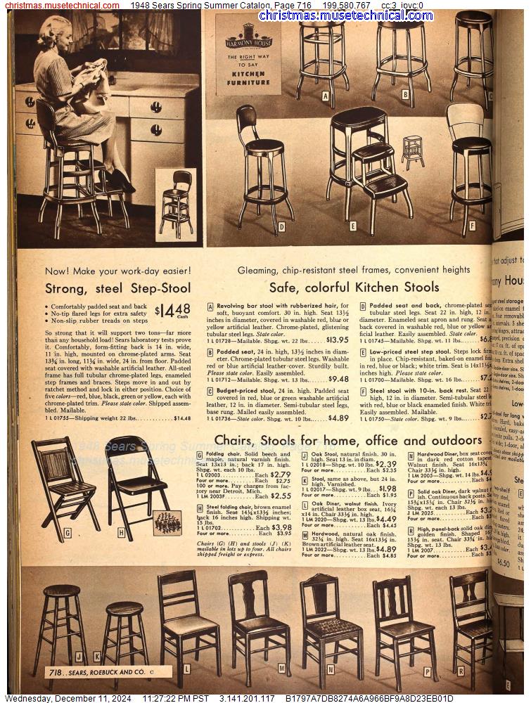 1948 Sears Spring Summer Catalog, Page 716