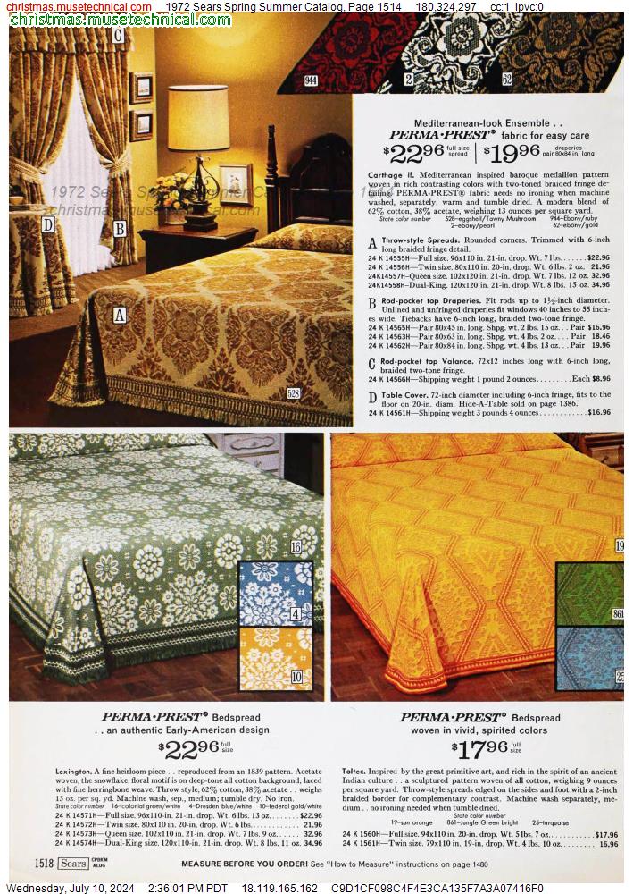 1972 Sears Spring Summer Catalog, Page 1514