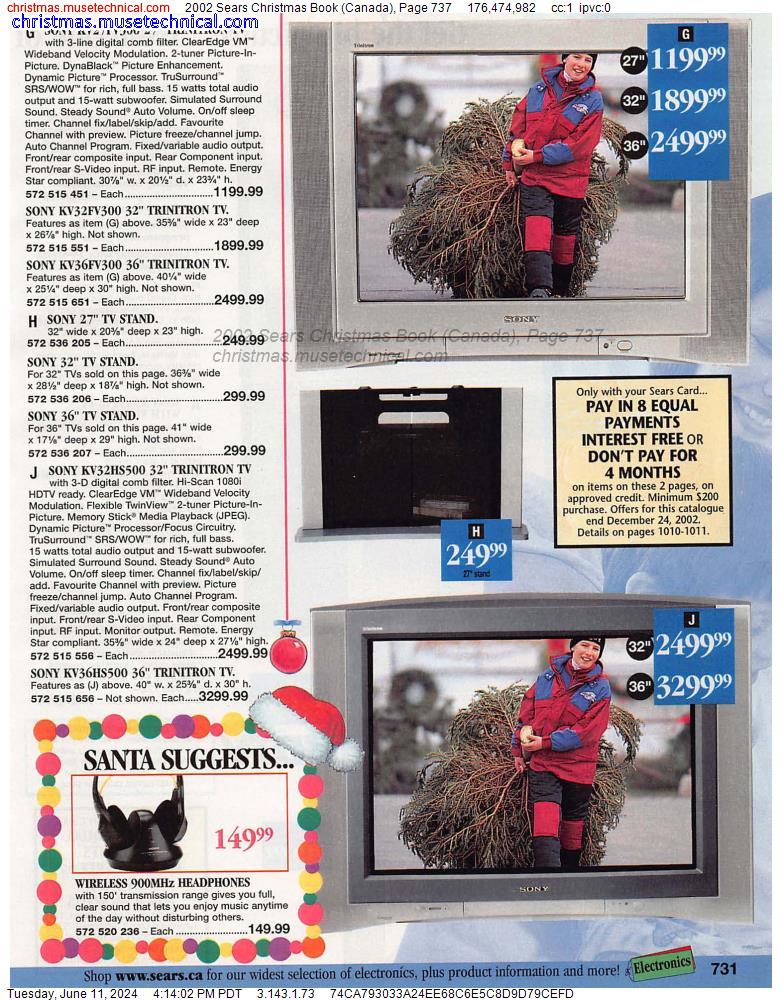 2002 Sears Christmas Book (Canada), Page 737