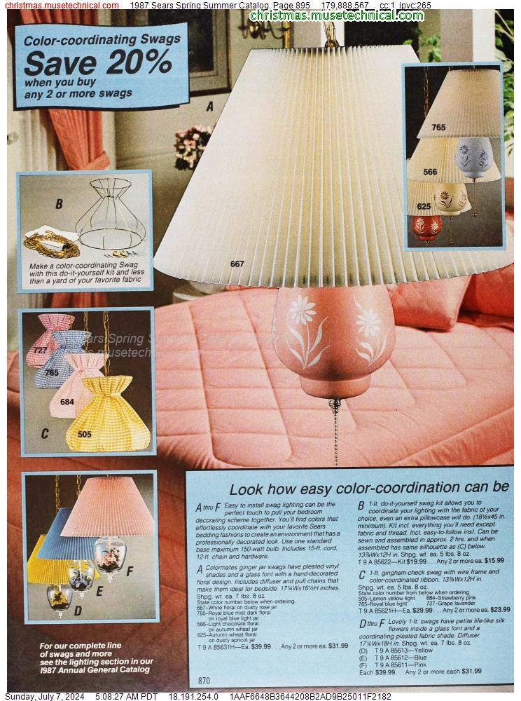 1987 Sears Spring Summer Catalog, Page 895
