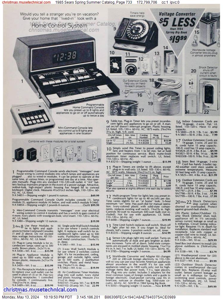 1985 Sears Spring Summer Catalog, Page 733