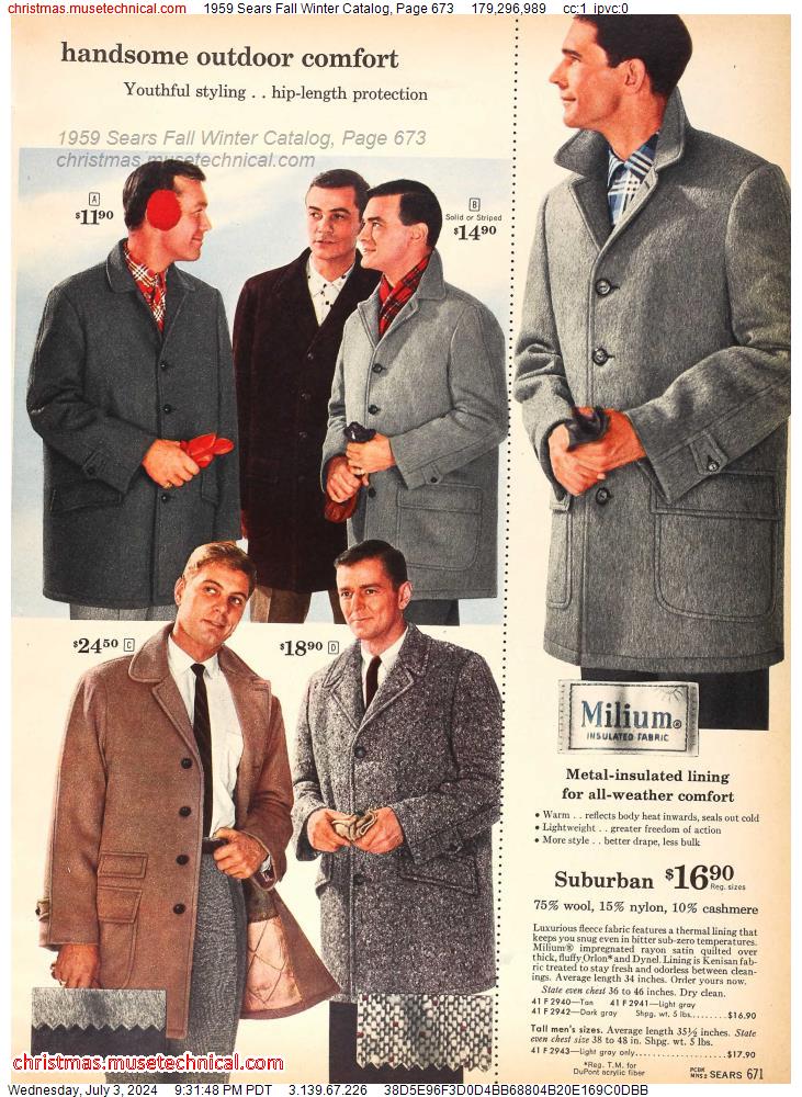 1959 Sears Fall Winter Catalog, Page 673