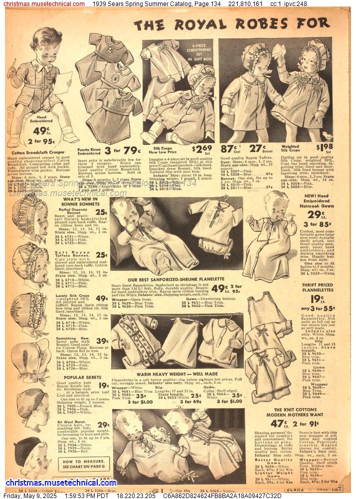 1939 Sears Spring Summer Catalog, Page 134