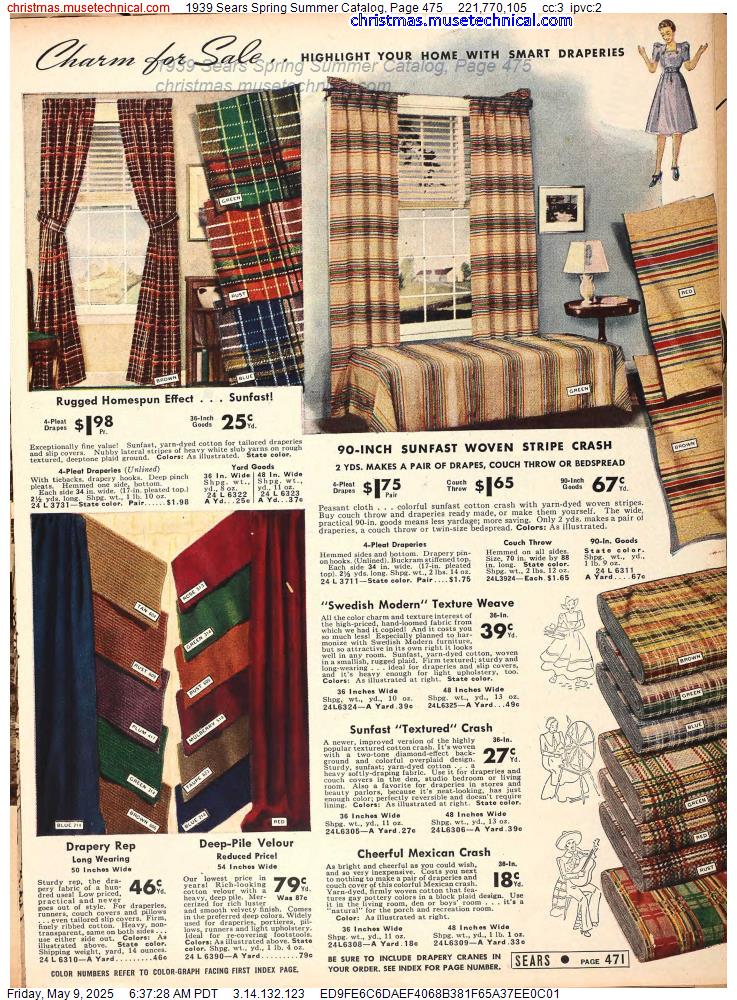 1939 Sears Spring Summer Catalog, Page 475