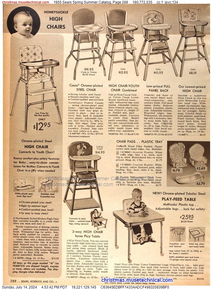 1955 Sears Spring Summer Catalog, Page 288