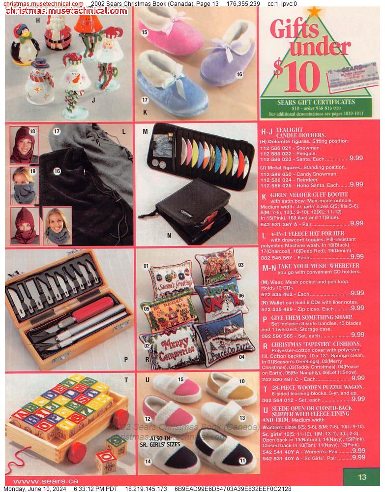 2002 Sears Christmas Book (Canada), Page 13