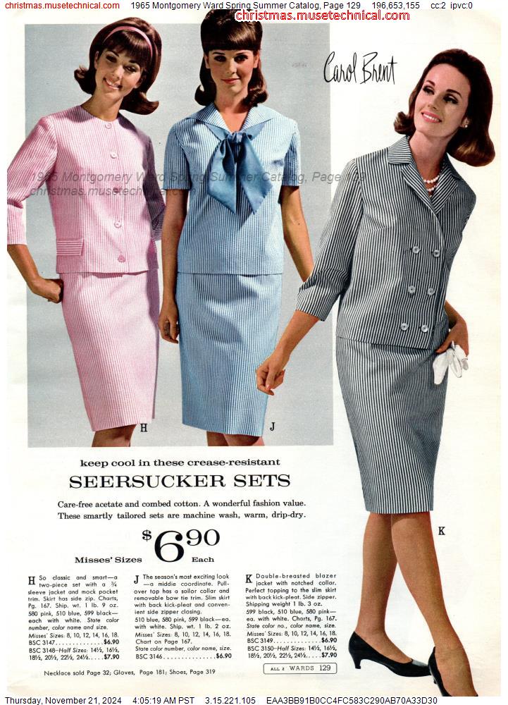 1965 Montgomery Ward Spring Summer Catalog, Page 129