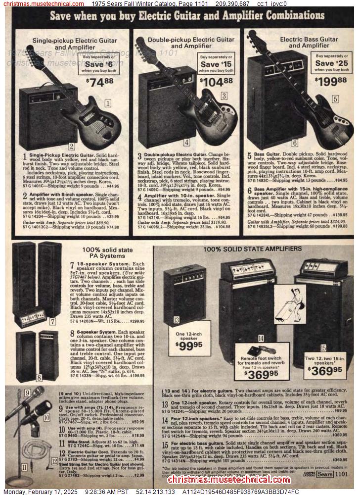 1975 Sears Fall Winter Catalog, Page 1101