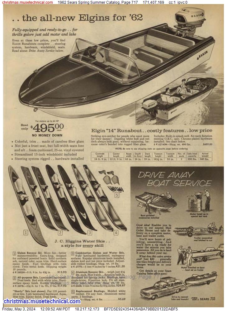 1962 Sears Spring Summer Catalog, Page 717
