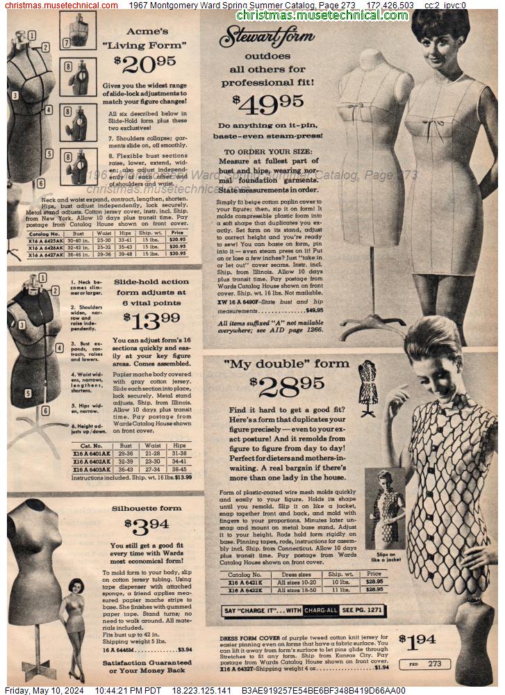 1967 Montgomery Ward Spring Summer Catalog, Page 273