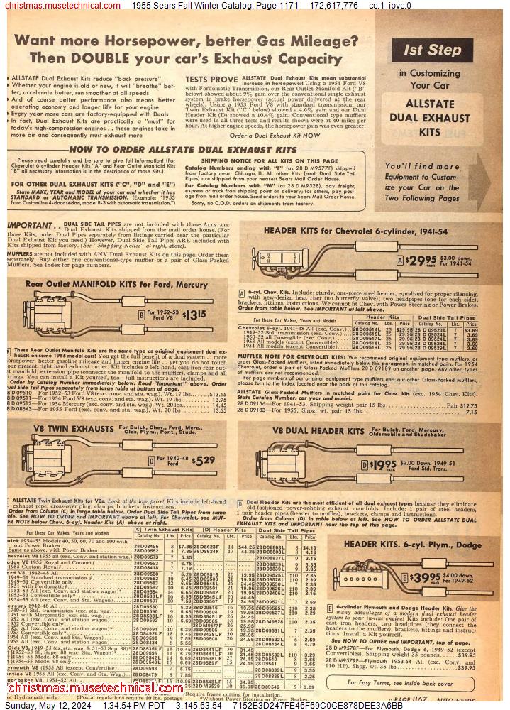 1955 Sears Fall Winter Catalog, Page 1171