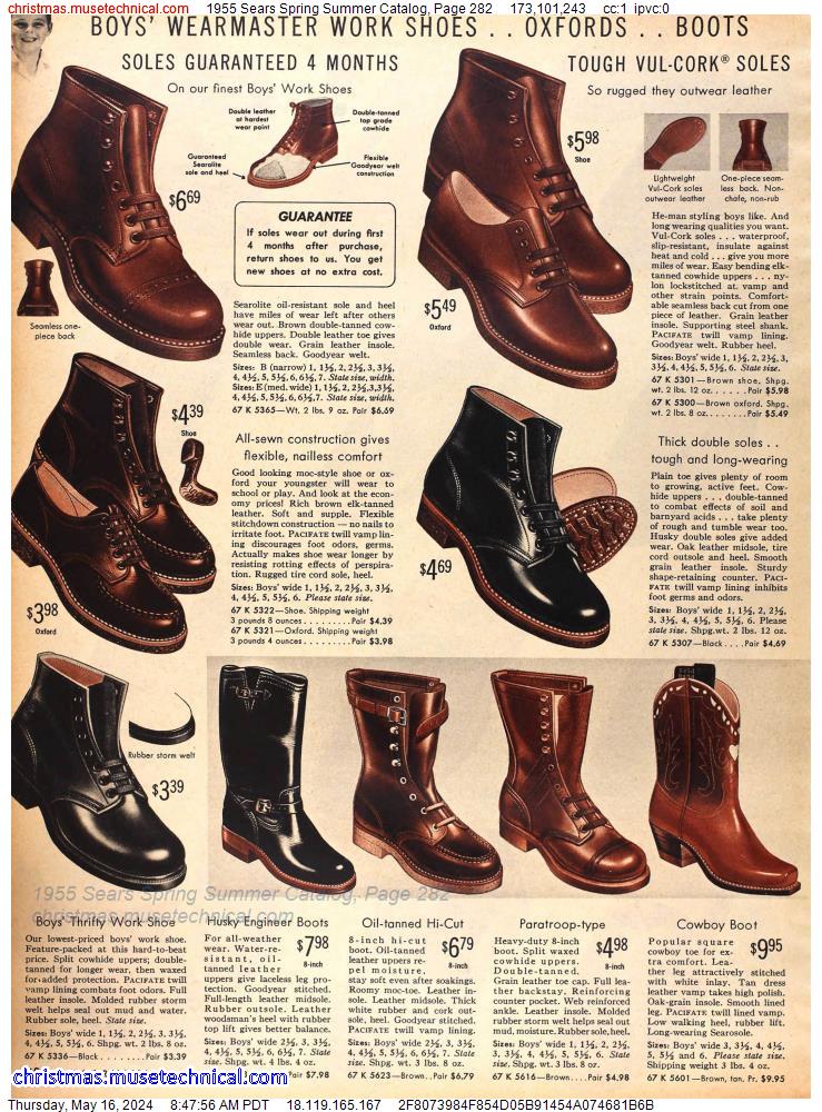 1955 Sears Spring Summer Catalog, Page 282