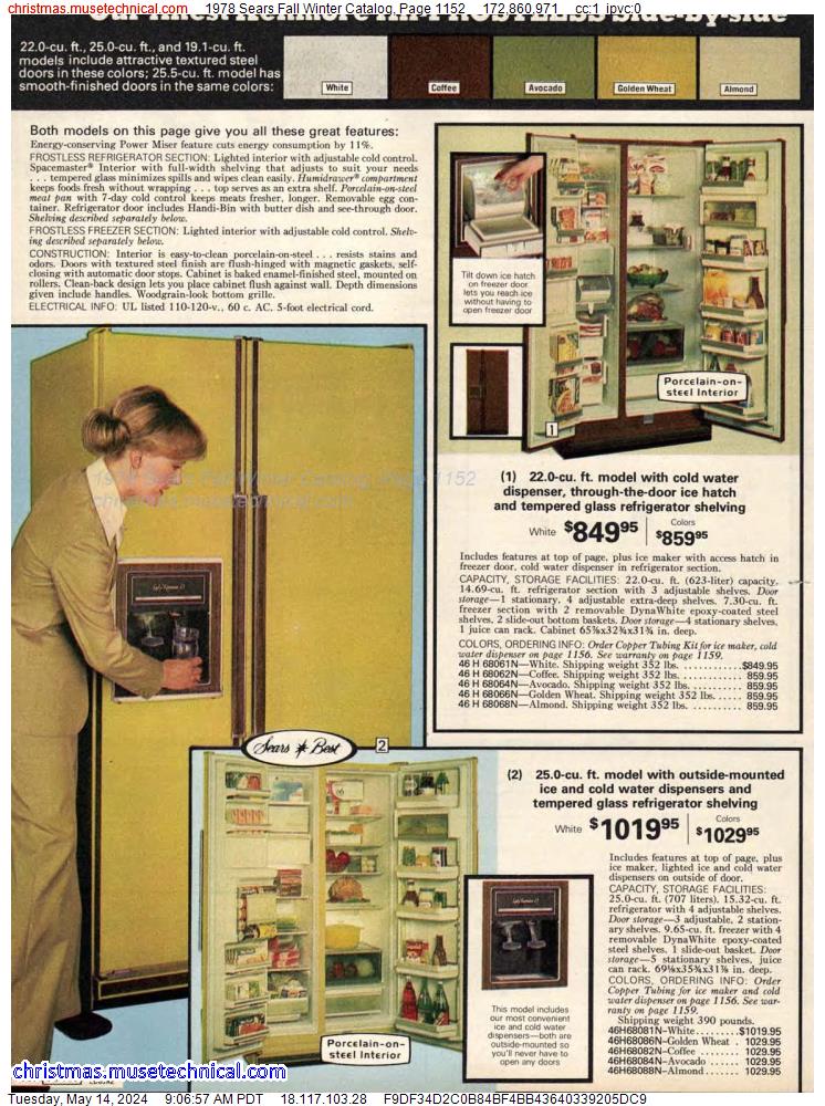 1978 Sears Fall Winter Catalog, Page 1152