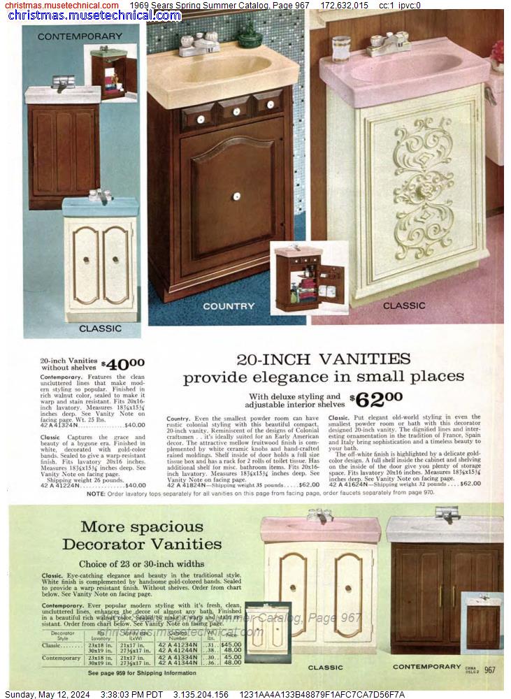 1969 Sears Spring Summer Catalog, Page 967