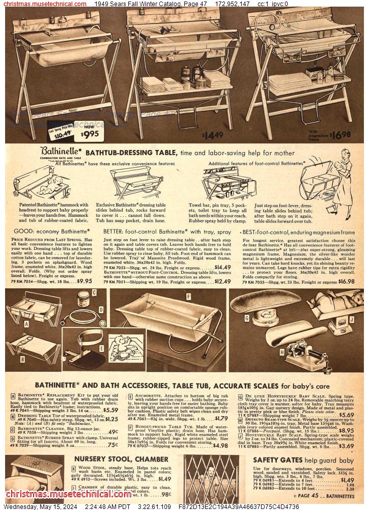 1949 Sears Fall Winter Catalog, Page 47