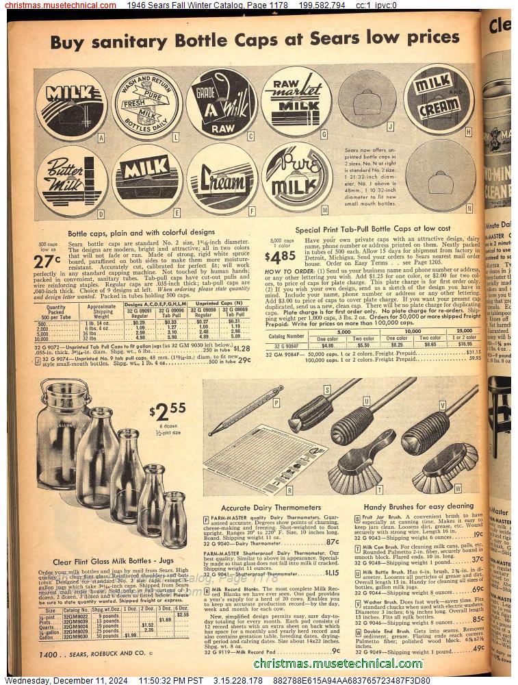 1946 Sears Fall Winter Catalog, Page 1178