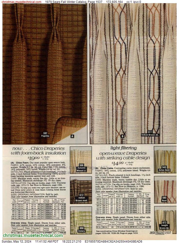 1979 Sears Fall Winter Catalog, Page 1537