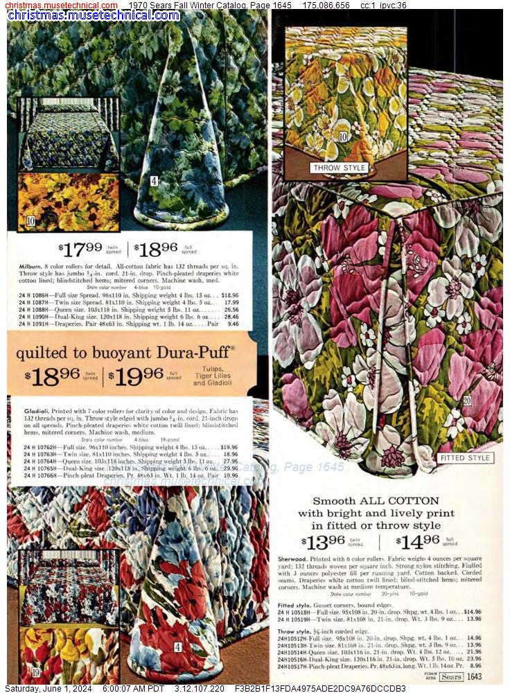 1970 Sears Fall Winter Catalog, Page 1645