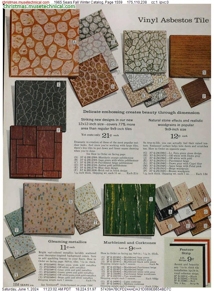 1965 Sears Fall Winter Catalog, Page 1559