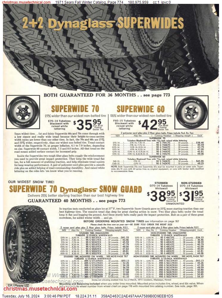 1971 Sears Fall Winter Catalog, Page 774