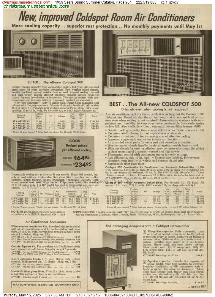 1959 Sears Spring Summer Catalog, Page 901