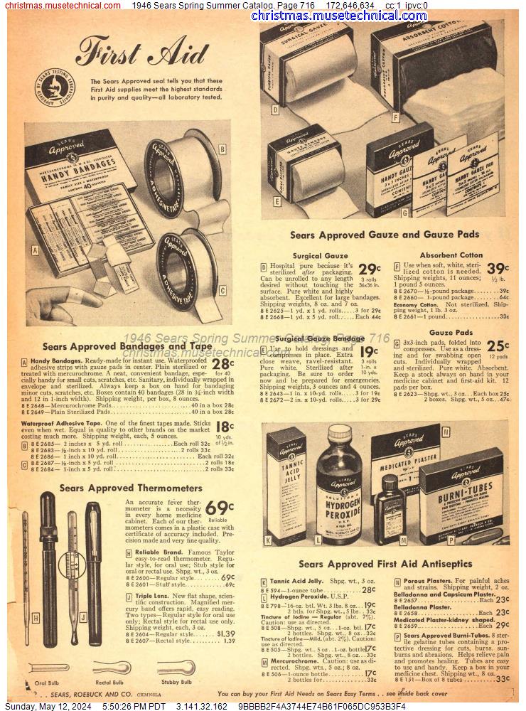 1946 Sears Spring Summer Catalog, Page 716