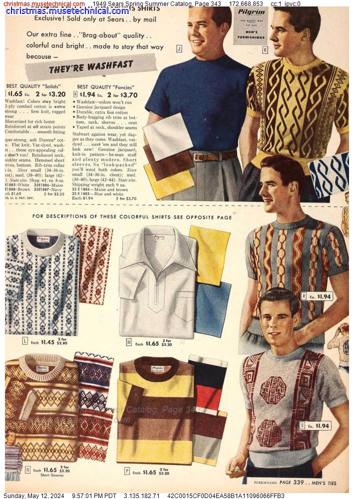 1949 Sears Spring Summer Catalog, Page 343