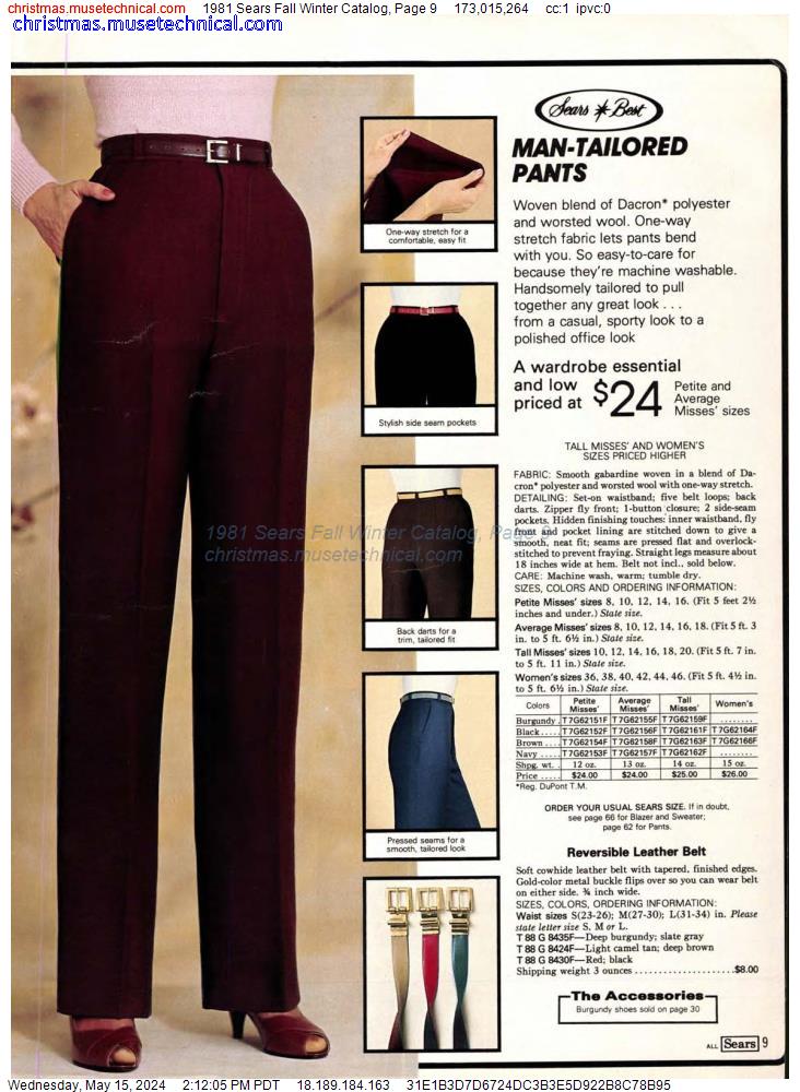 1981 Sears Fall Winter Catalog, Page 9