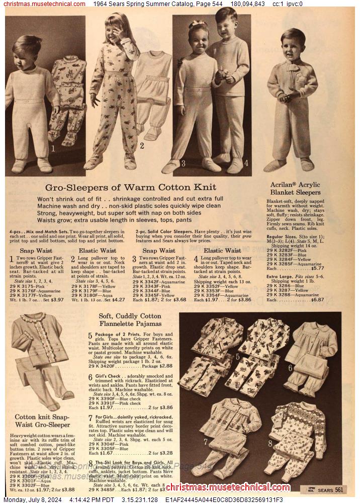 1964 Sears Spring Summer Catalog, Page 544