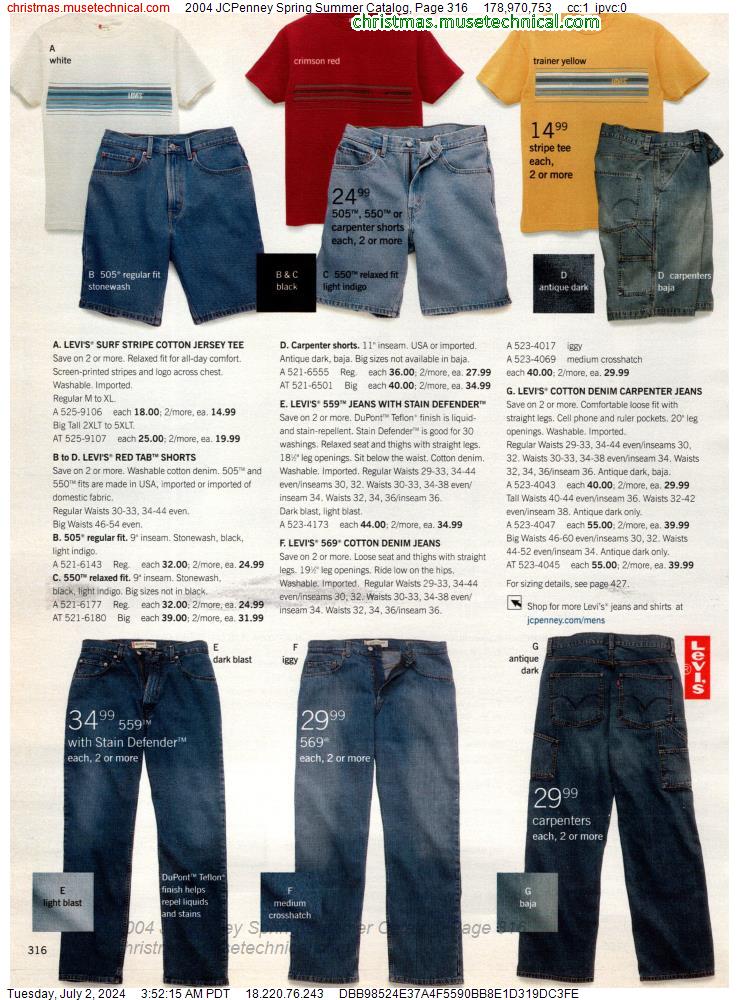 2004 JCPenney Spring Summer Catalog, Page 316
