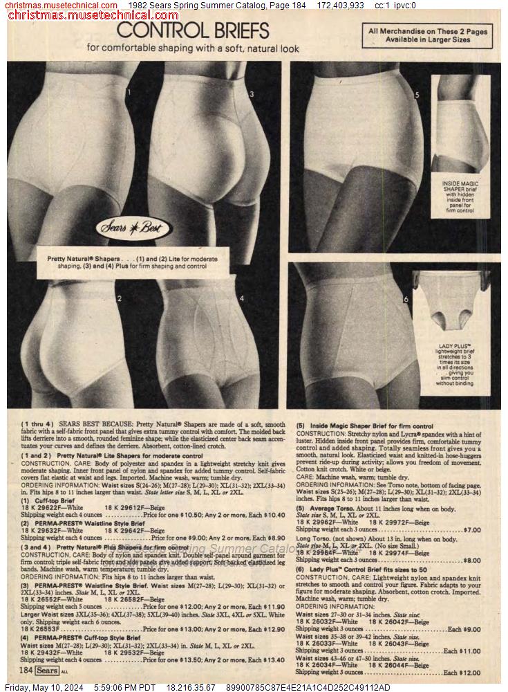 1982 Sears Spring Summer Catalog, Page 184