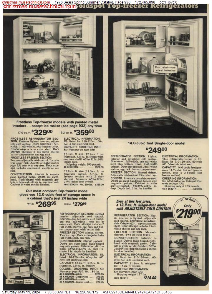 1976 Sears Spring Summer Catalog, Page 930