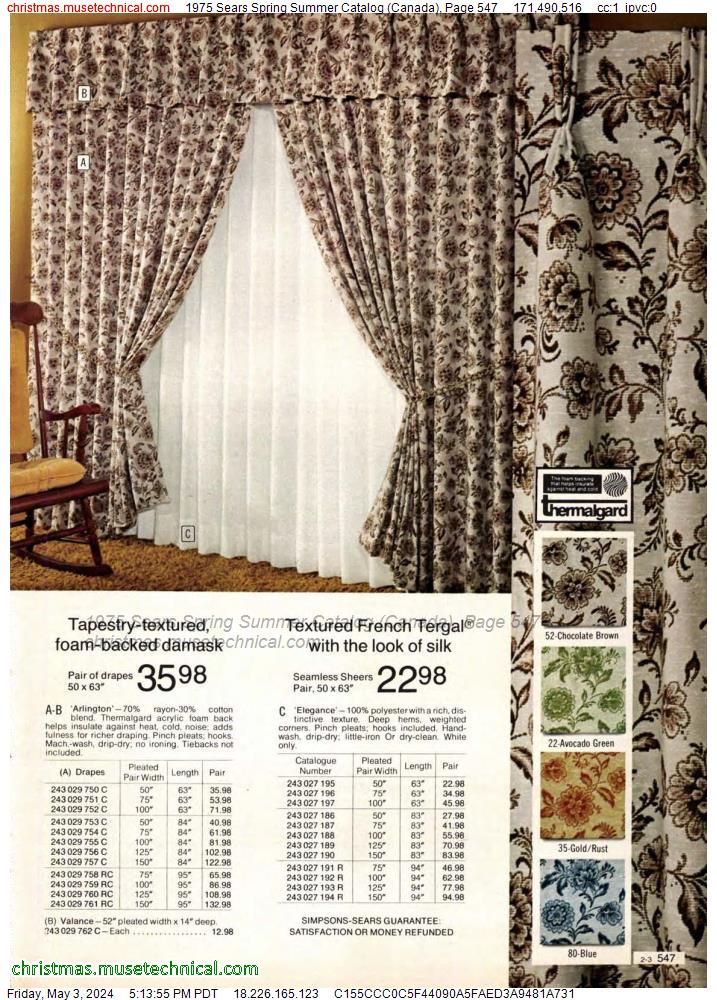 1975 Sears Spring Summer Catalog (Canada), Page 547
