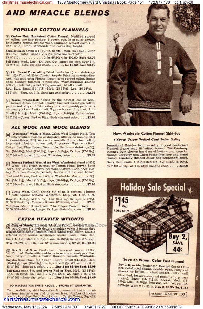 1958 Montgomery Ward Christmas Book, Page 151