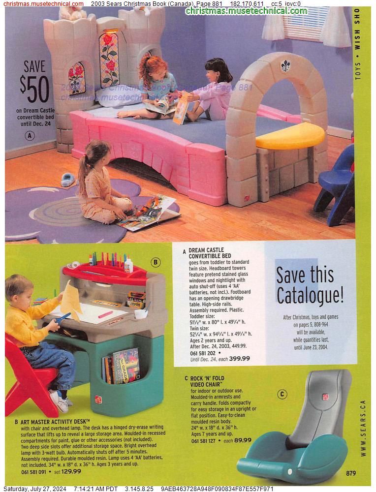 2003 Sears Christmas Book (Canada), Page 881