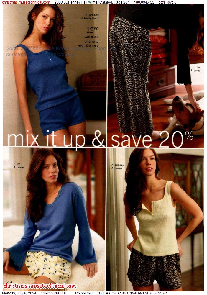 2003 JCPenney Fall Winter Catalog, Page 204