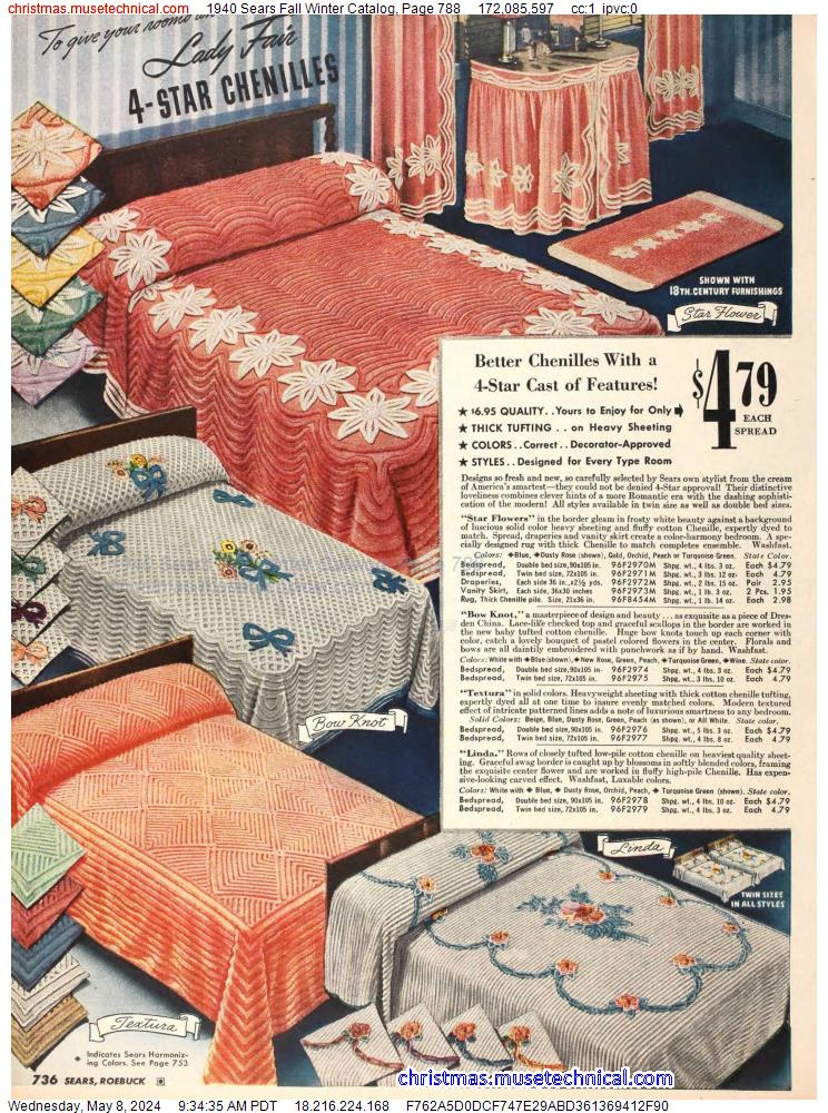 1940 Sears Fall Winter Catalog, Page 788